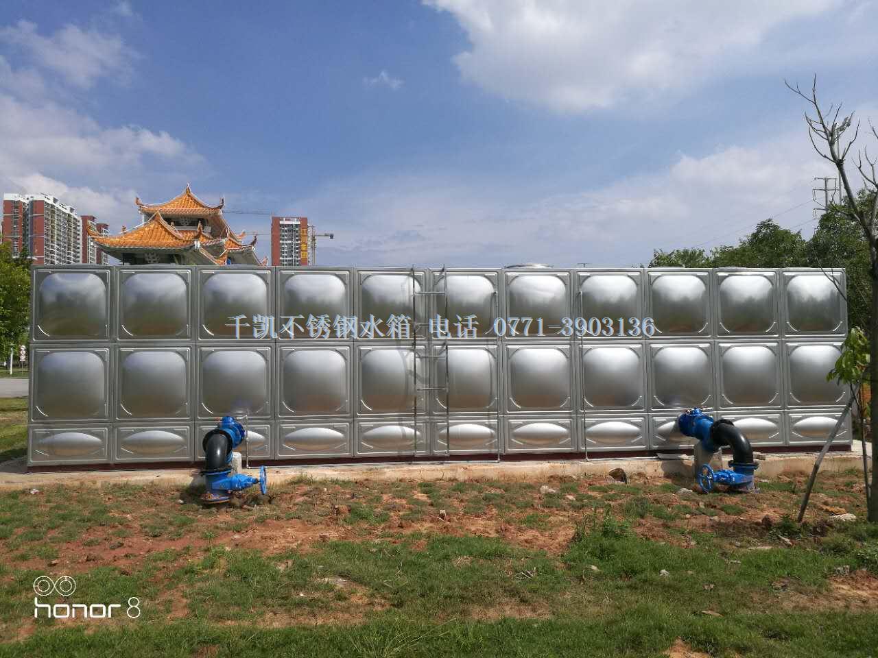千凱廣西民族大學(xué)西校區(qū)396立方不銹鋼水箱